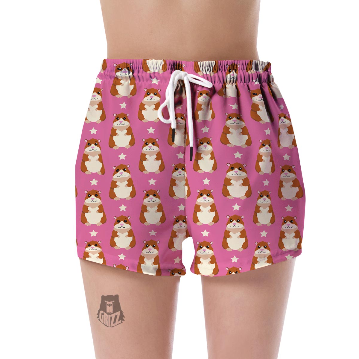Hamster Print Pattern Women's Shorts-grizzshop