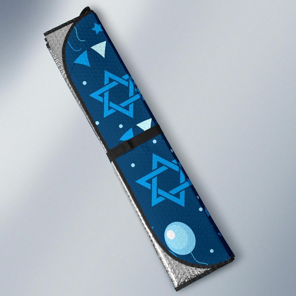 Hanukkah Balloon Print Pattern Car Sun Shade-grizzshop