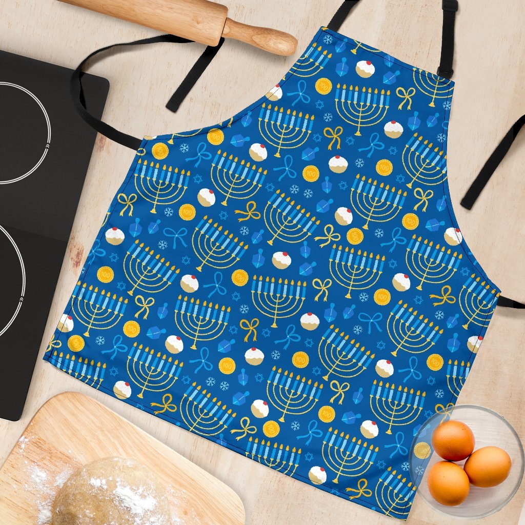 Hanukkah Pattern Print Women's Apron-grizzshop