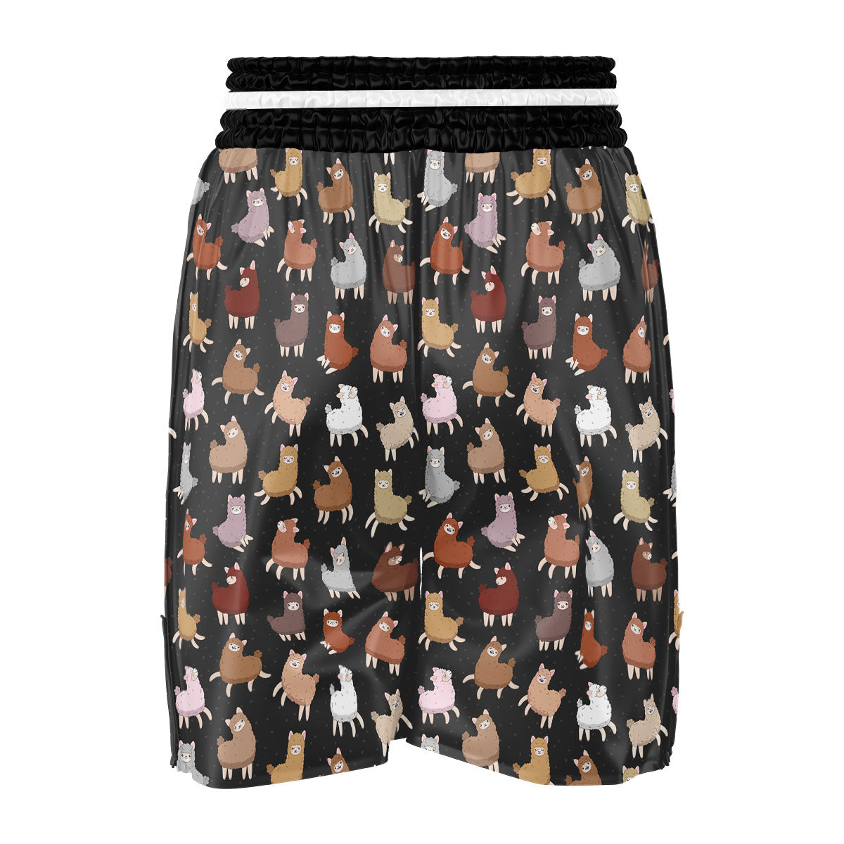 Happy Llama Print Pattern Boxing Shorts-grizzshop