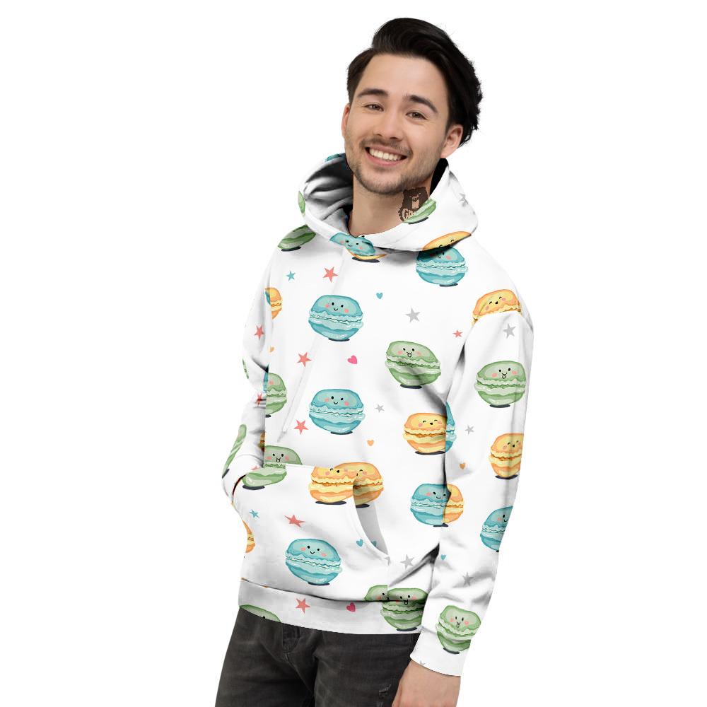Happy Macarons Print Pattern Men's Hoodie-grizzshop