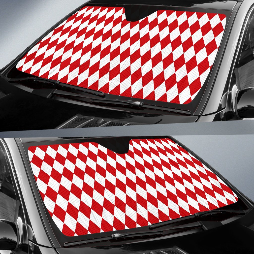 Harlequin Pattern Print Car Sun Shade-grizzshop