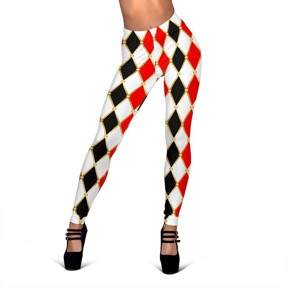 Harlequin Print Pattern Women Leggings-grizzshop