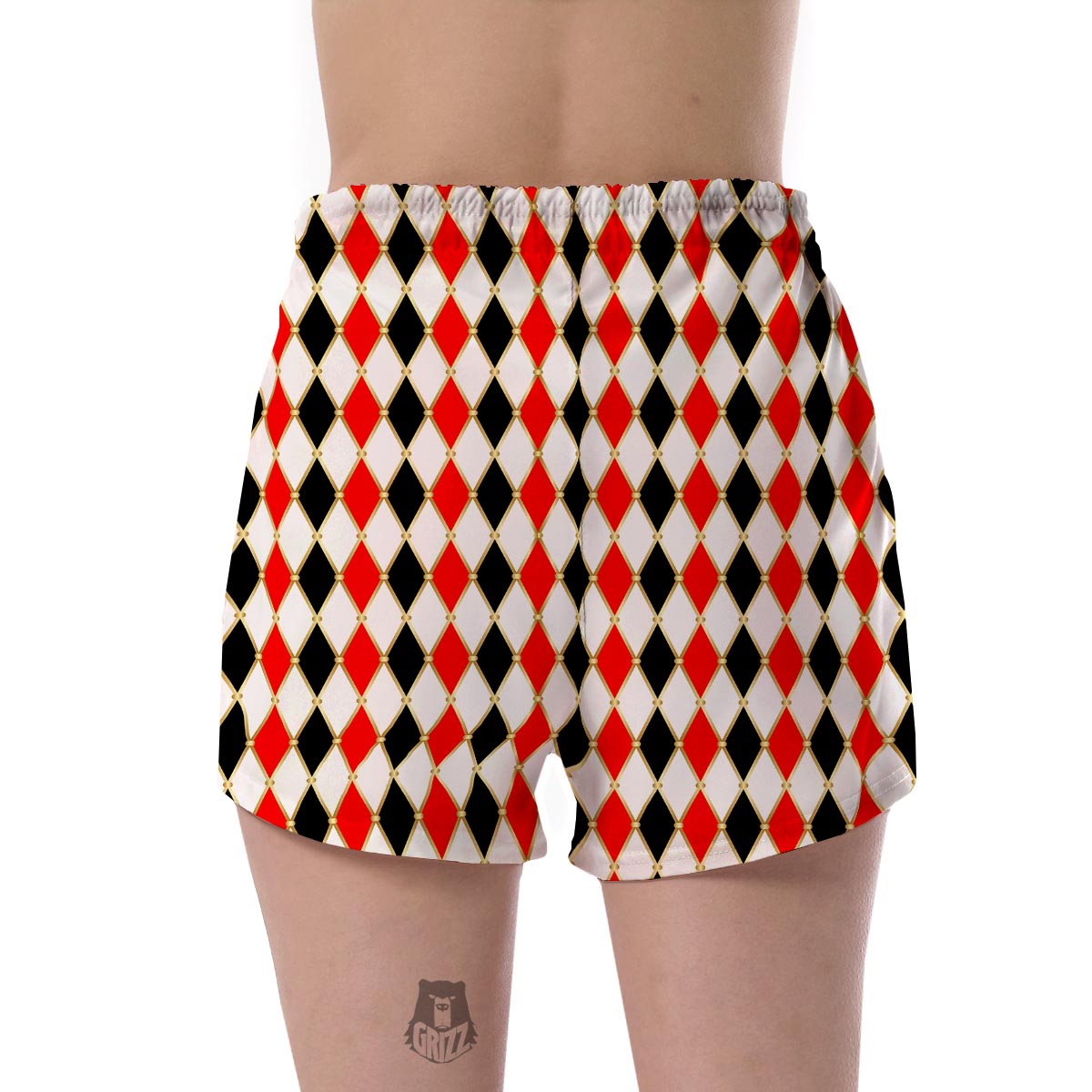 Harlequin Print Pattern Women's Shorts-grizzshop