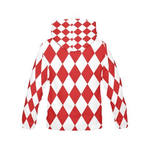 Harlequin Pattern Print Men Pullover Hoodie-grizzshop