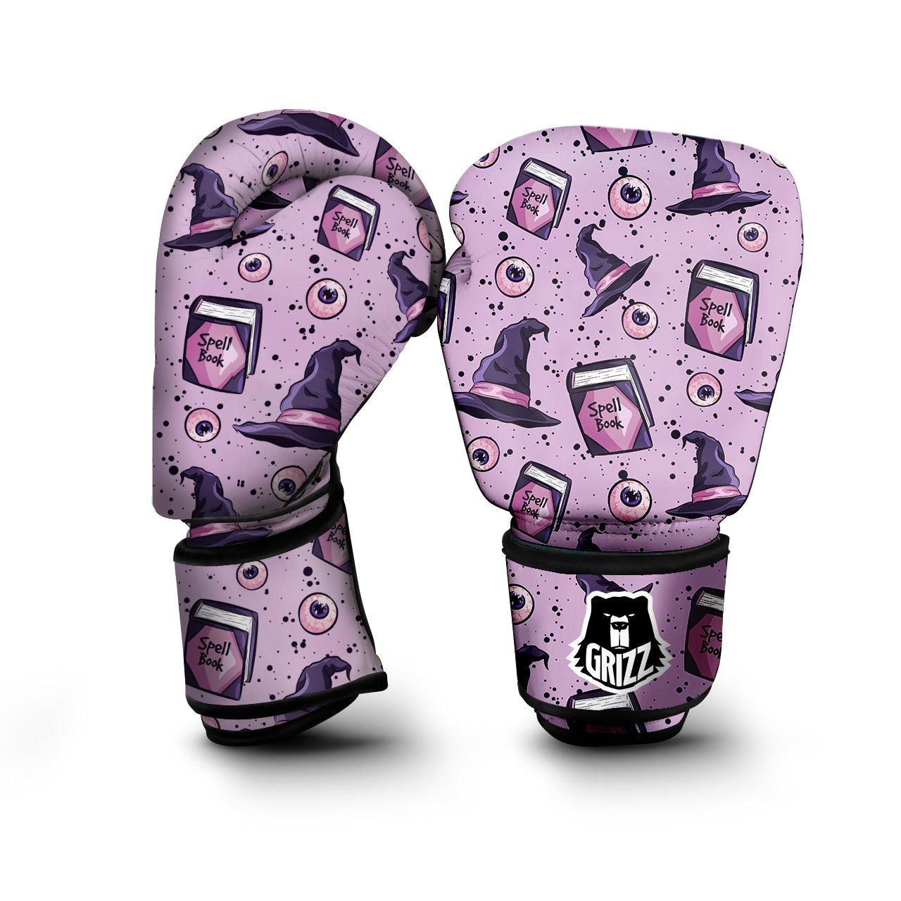 Hat Wizard Print Pattern Boxing Gloves-grizzshop