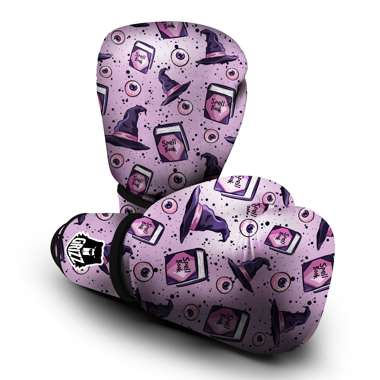 Hat Wizard Print Pattern Boxing Gloves-grizzshop