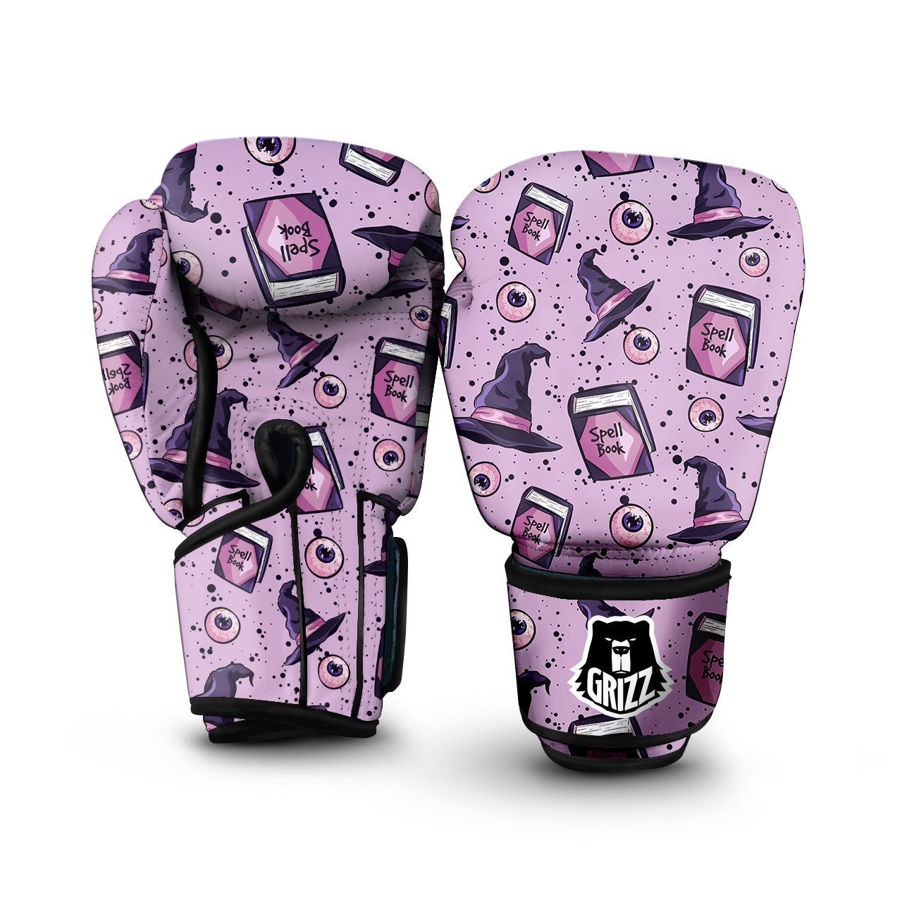 Hat Wizard Print Pattern Boxing Gloves-grizzshop