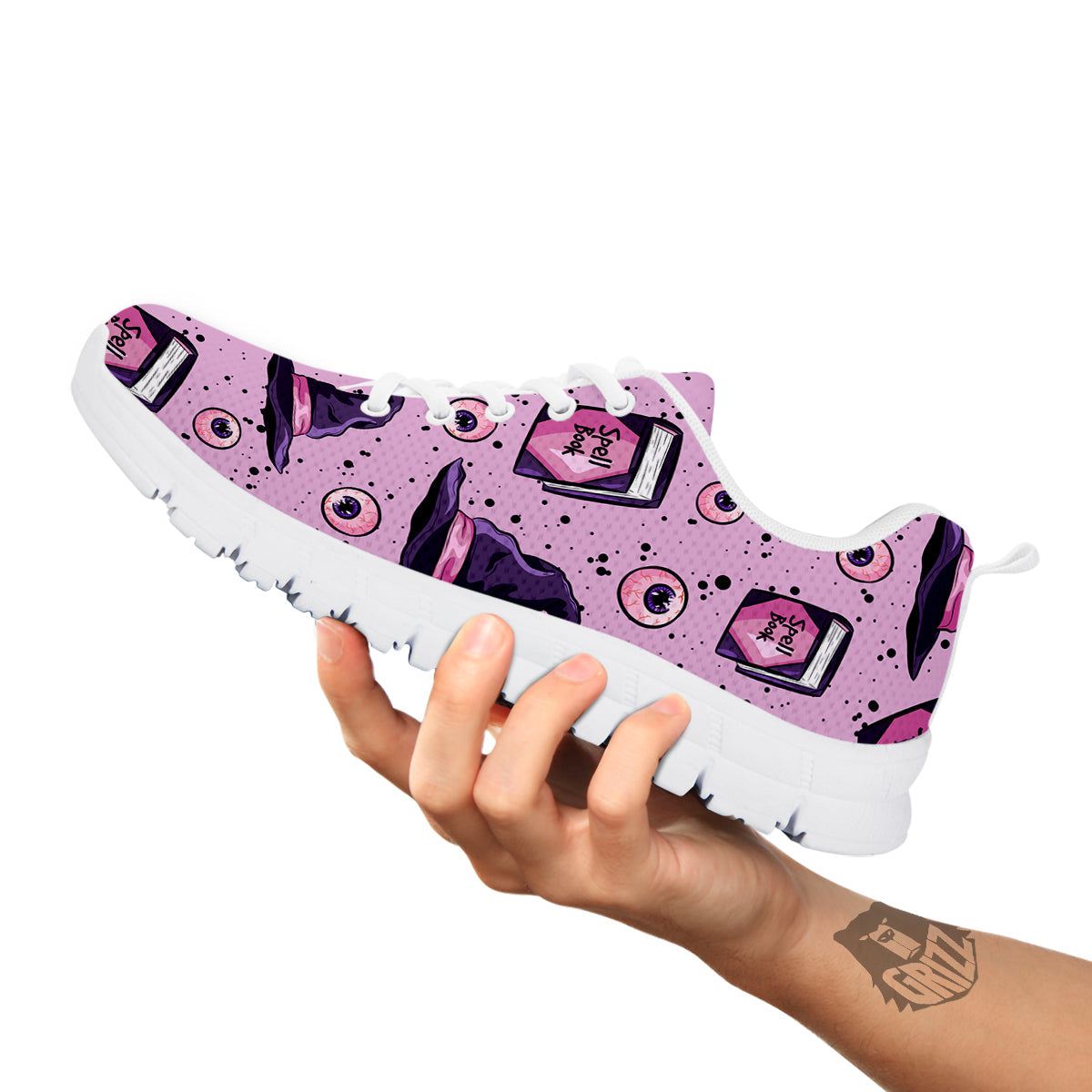 Hat Wizard Print Pattern White Sneaker-grizzshop