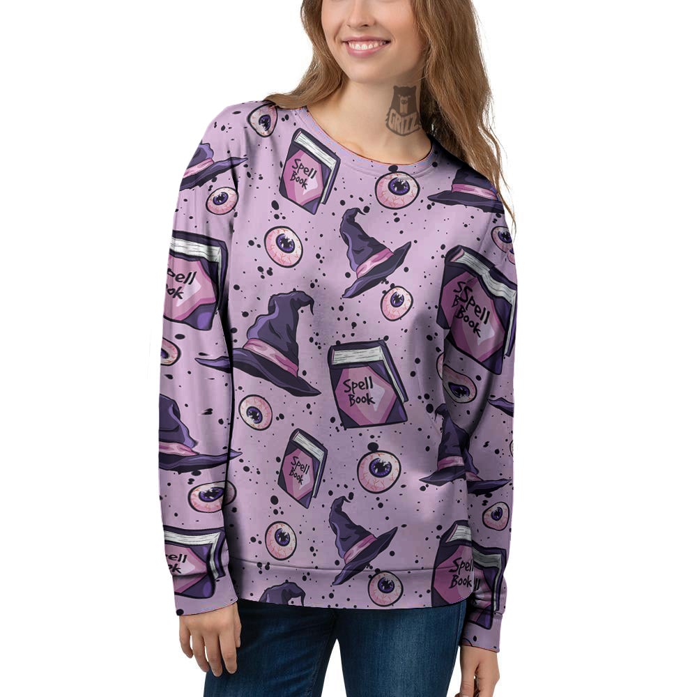 Hat Wizard Print Pattern Women's Sweatshirt-grizzshop