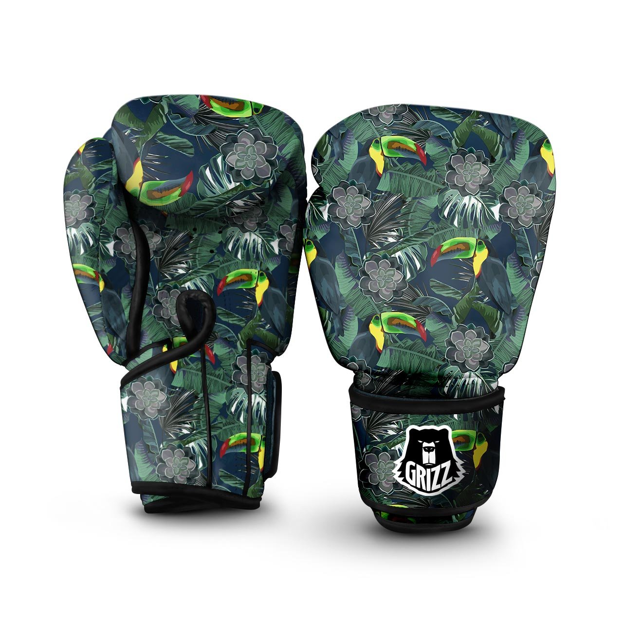 Jungle Hawaii Plants Tropical Print Pattern Boxing Gloves