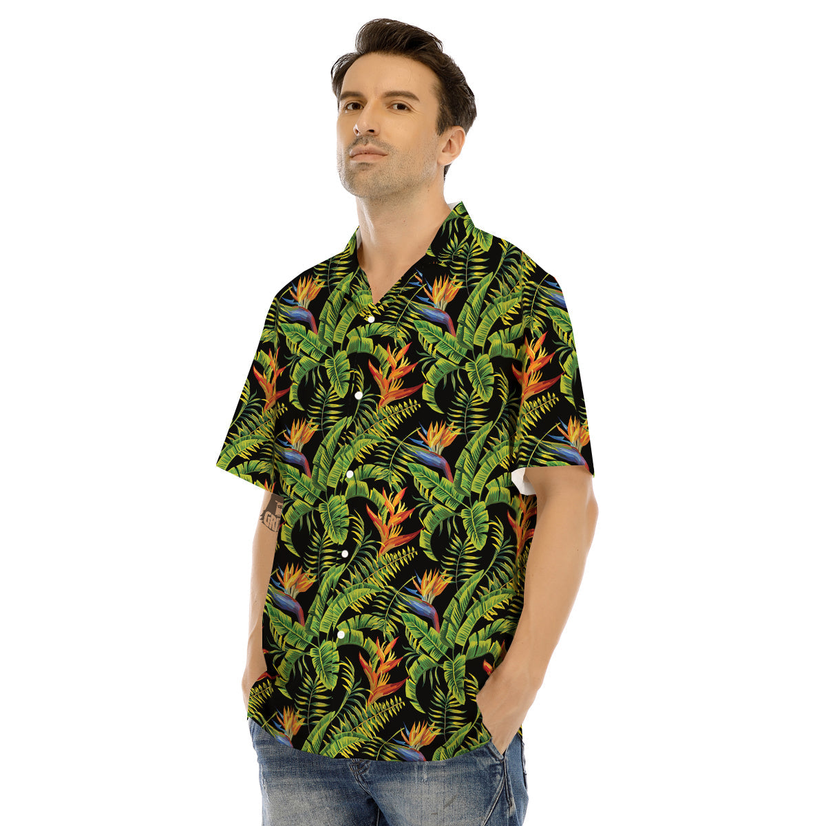 Hawaiian Banana Leaf Print Pattern Men's Hawaiian Shirt-grizzshop