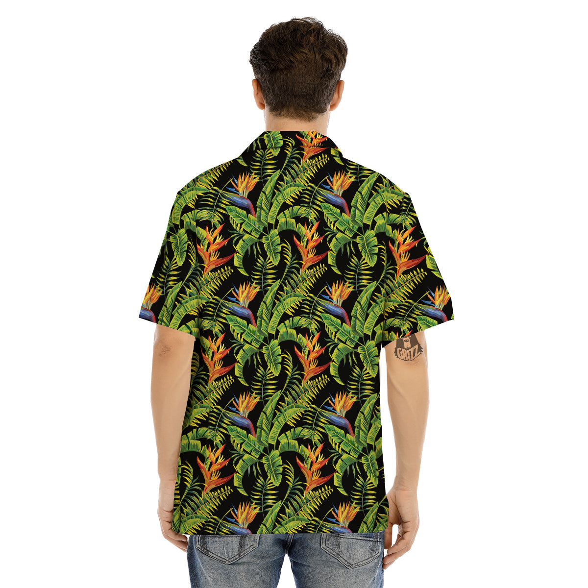 Hawaiian Banana Leaf Print Pattern Men's Hawaiian Shirt-grizzshop