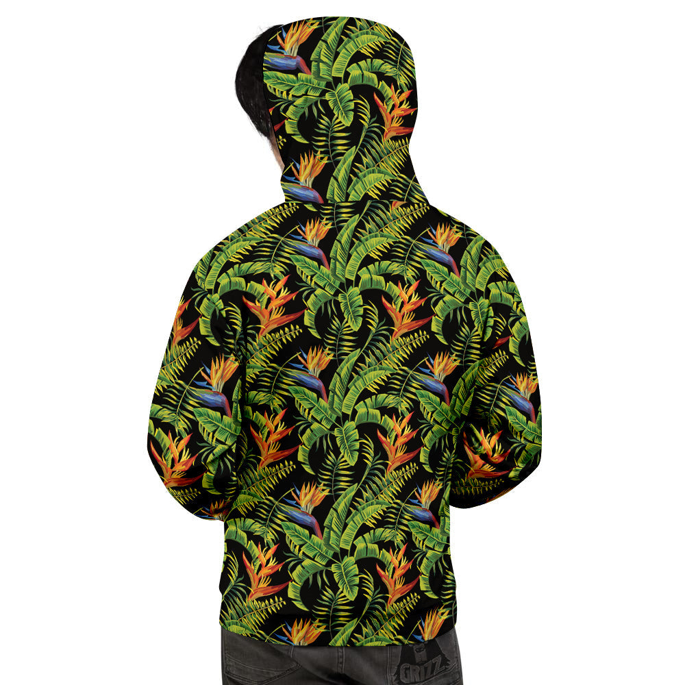 Hawaiian Banana Leaf Print Pattern Men's Hoodie-grizzshop