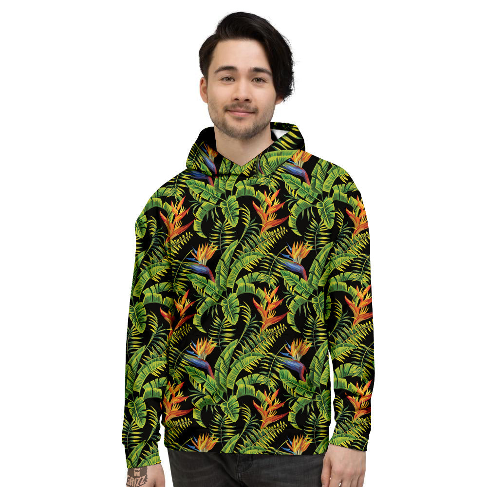 Hawaiian Banana Leaf Print Pattern Men's Hoodie-grizzshop