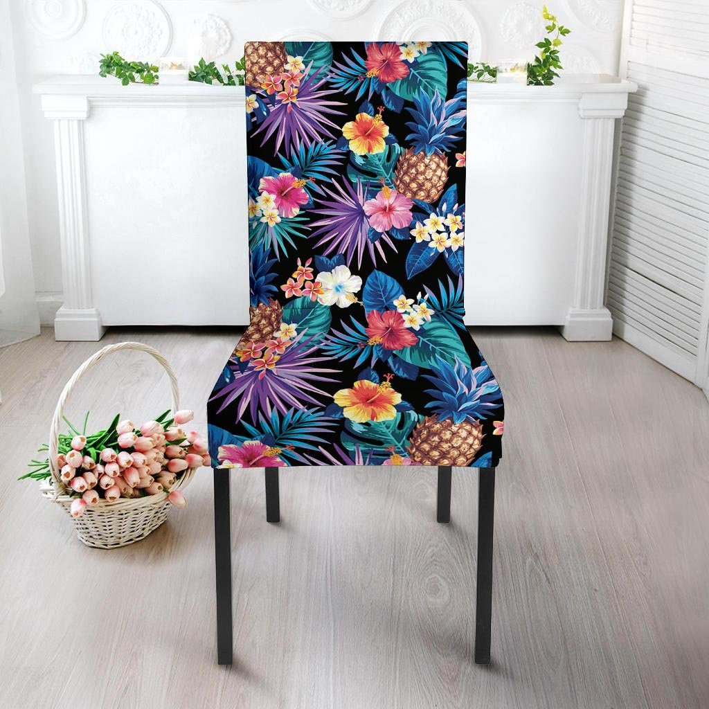 Hawaiian Floral Pineapple Print Chair Cover-grizzshop