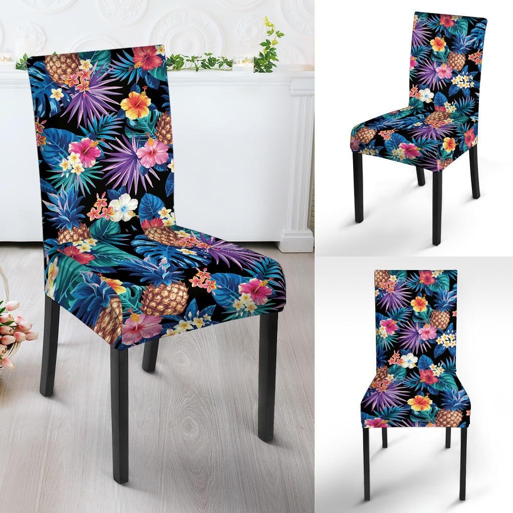 Hawaiian Floral Pineapple Print Chair Cover-grizzshop