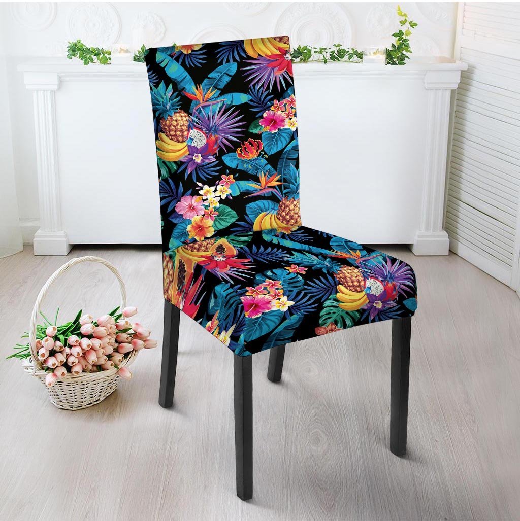 Hawaiian Fruit Tropical Print Chair Cover-grizzshop