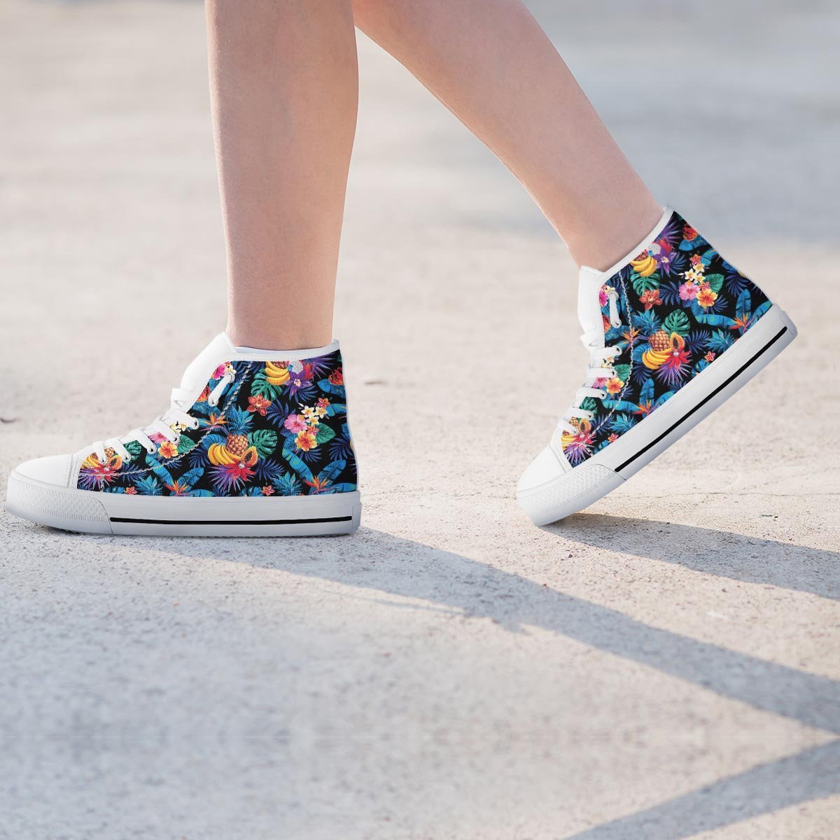 Hawaiian Fruit Tropical Print Women's High Top Shoes-grizzshop