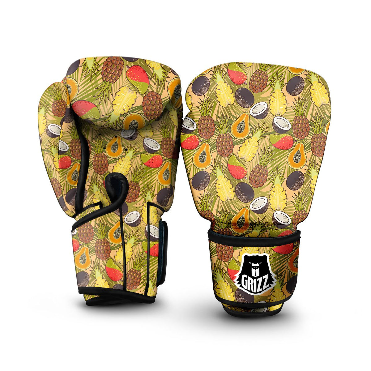 Aloha Hibiscus Hot Teal Pink Print Pattern Boxing Gloves
