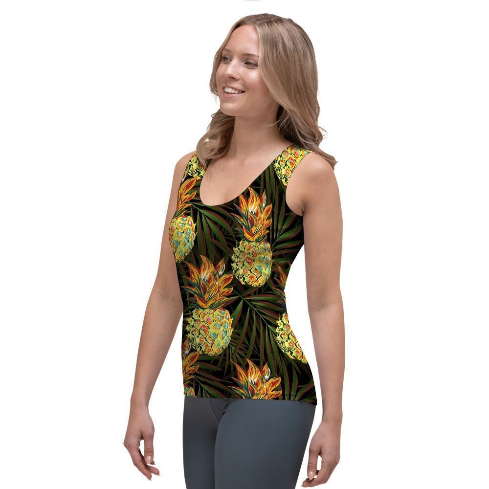 Hawaiian Golden Pineapple Edm Print Women's Tank Top-grizzshop