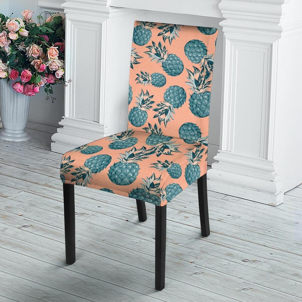 Hawaiian Neon Pineapple Print Chair Cover-grizzshop