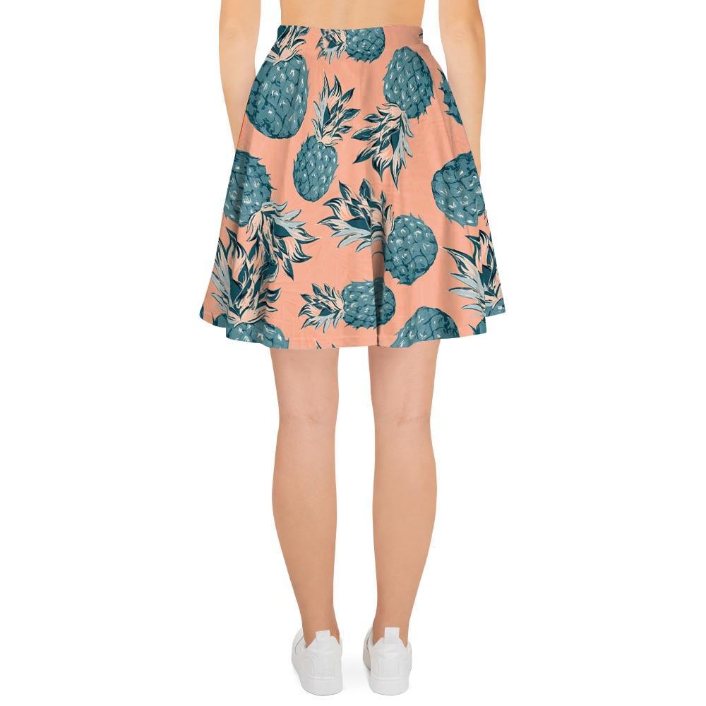 Hawaiian Neon Pineapple Print Women's Skirt-grizzshop