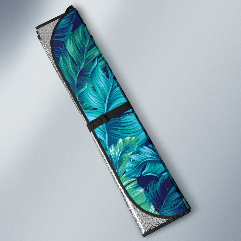 Hawaiian Tropical Palm Leaves Pattern Print Car Sun Shade-grizzshop