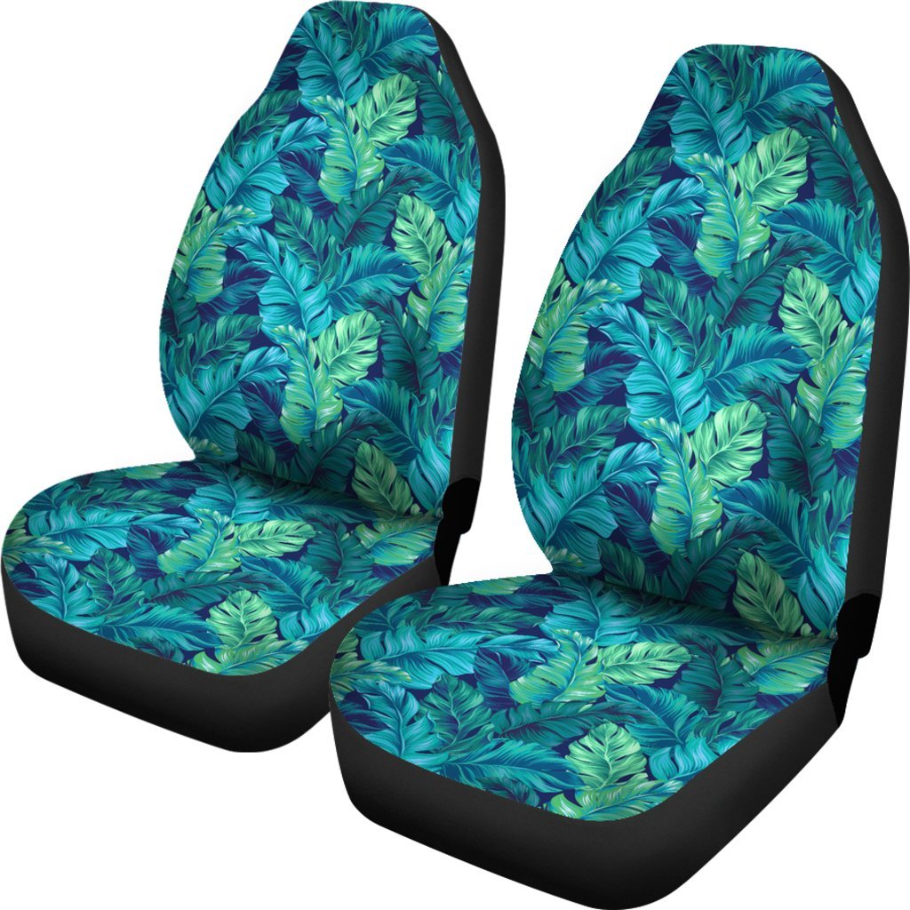 Hawaiian Tropical Palm Leaves Pattern Print Universal Fit Car Seat Cover-grizzshop