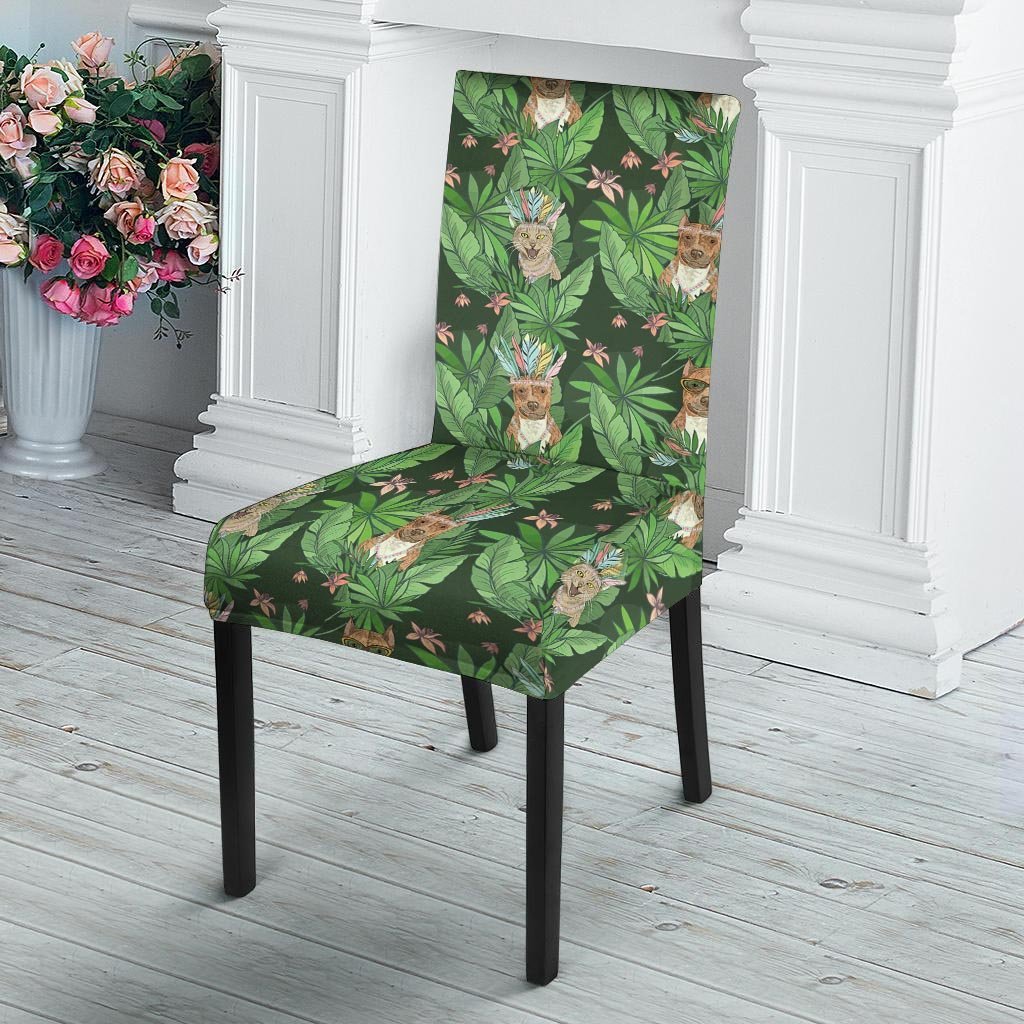 Hawaiian Tropical Pitbull Chair Cover-grizzshop