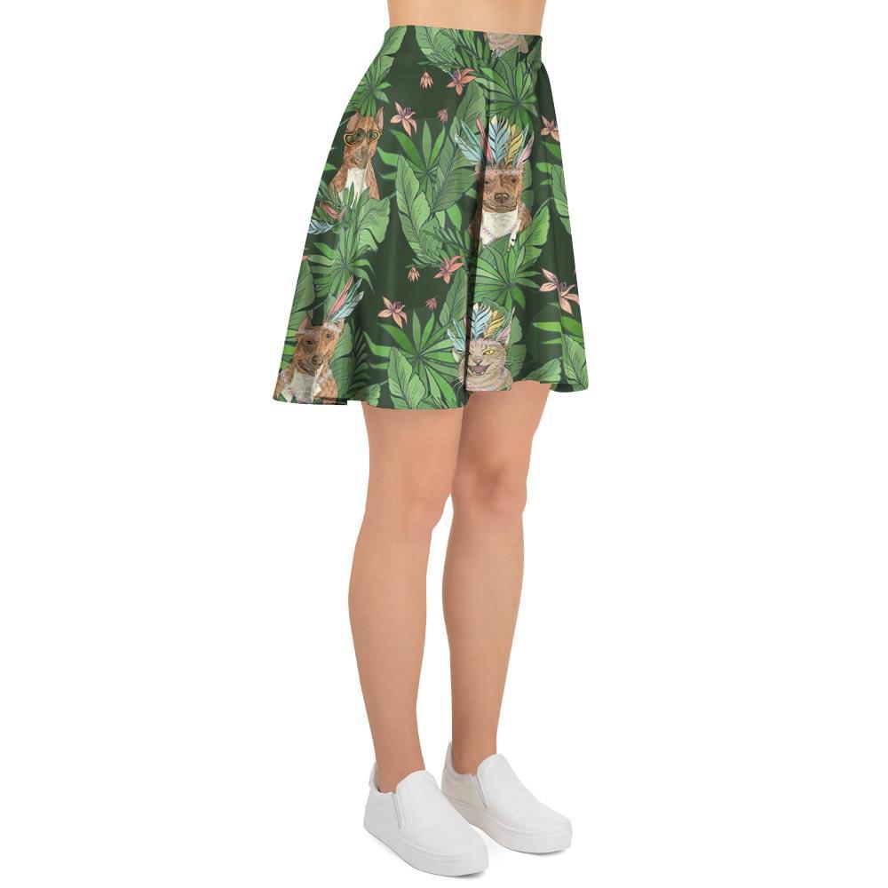Hawaiian Tropical Pitbull Women's Skirt-grizzshop