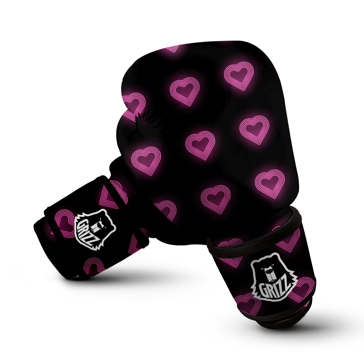 Heart Lights Print Pattern Boxing Gloves-grizzshop