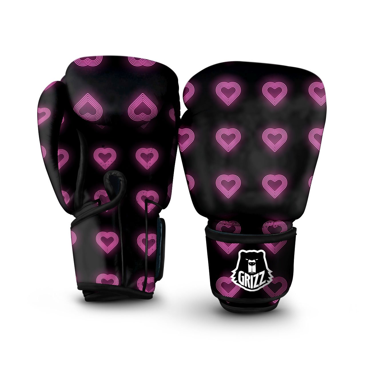 Heart Lights Print Pattern Boxing Gloves-grizzshop