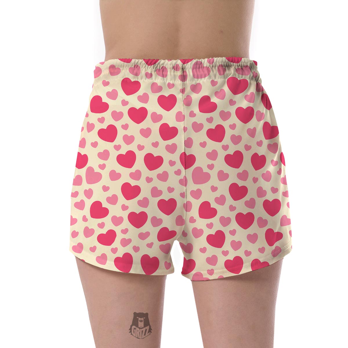 Heart Print Pattern Women's Shorts-grizzshop
