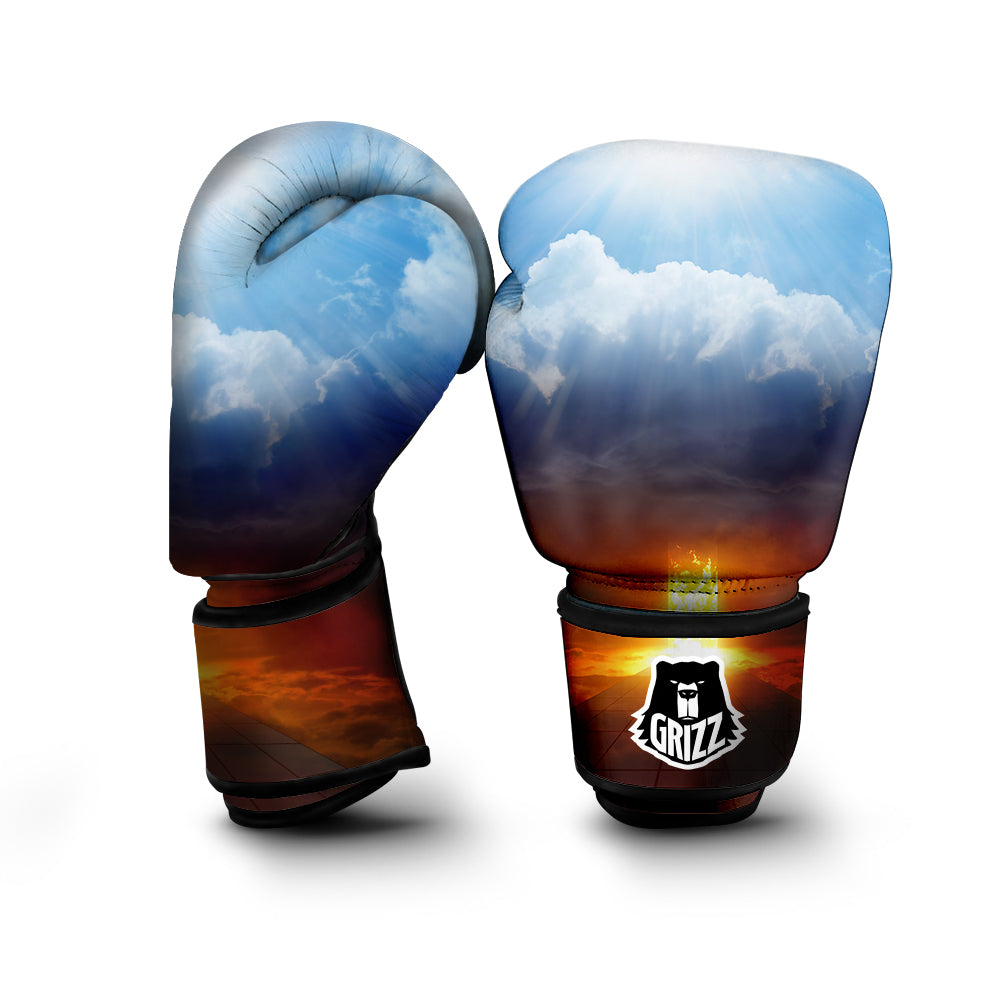 Heaven And Hell Print Boxing Gloves-grizzshop
