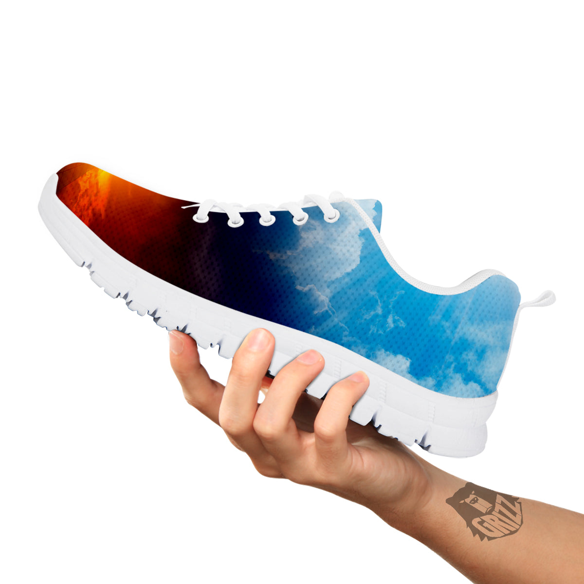 Heaven And Hell Print White Sneaker-grizzshop