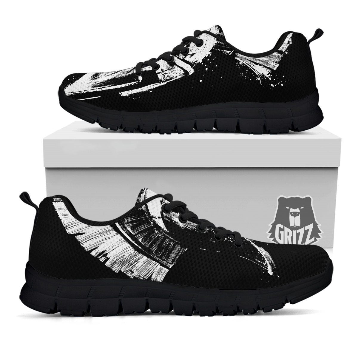 Helmet Ancient Spartan Print Black Sneaker-grizzshop