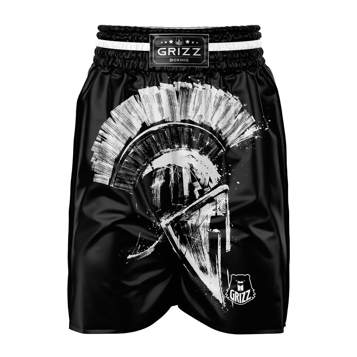 Helmet Ancient Spartan Print Boxing Shorts-grizzshop