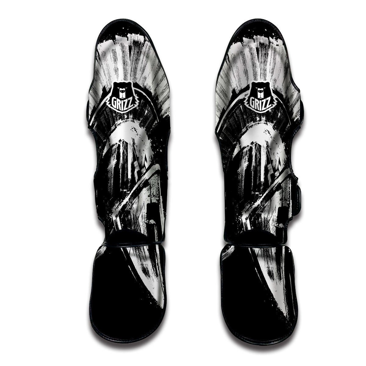 Helmet Ancient Spartan Print Muay Thai Shin Guards-grizzshop