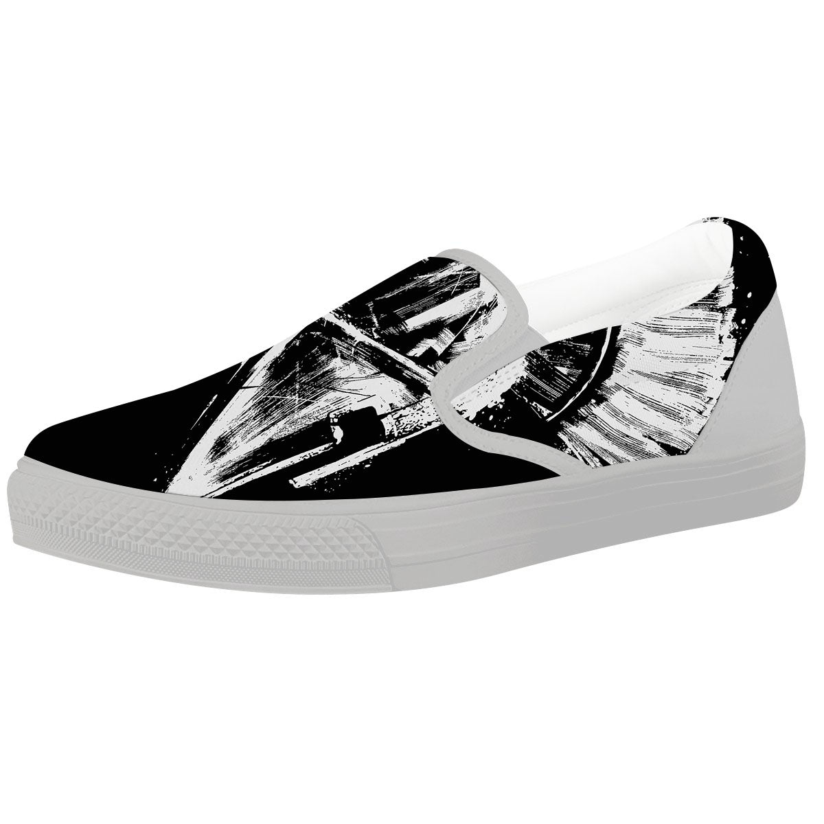 Helmet Ancient Spartan Print White Slip On Shoes-grizzshop