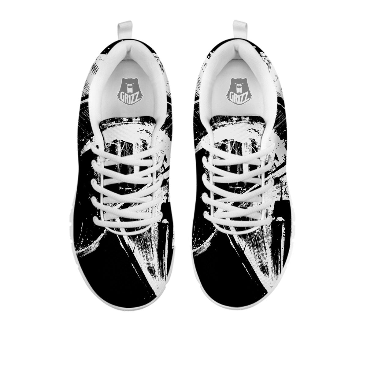 Helmet Ancient Spartan Print White Sneaker-grizzshop