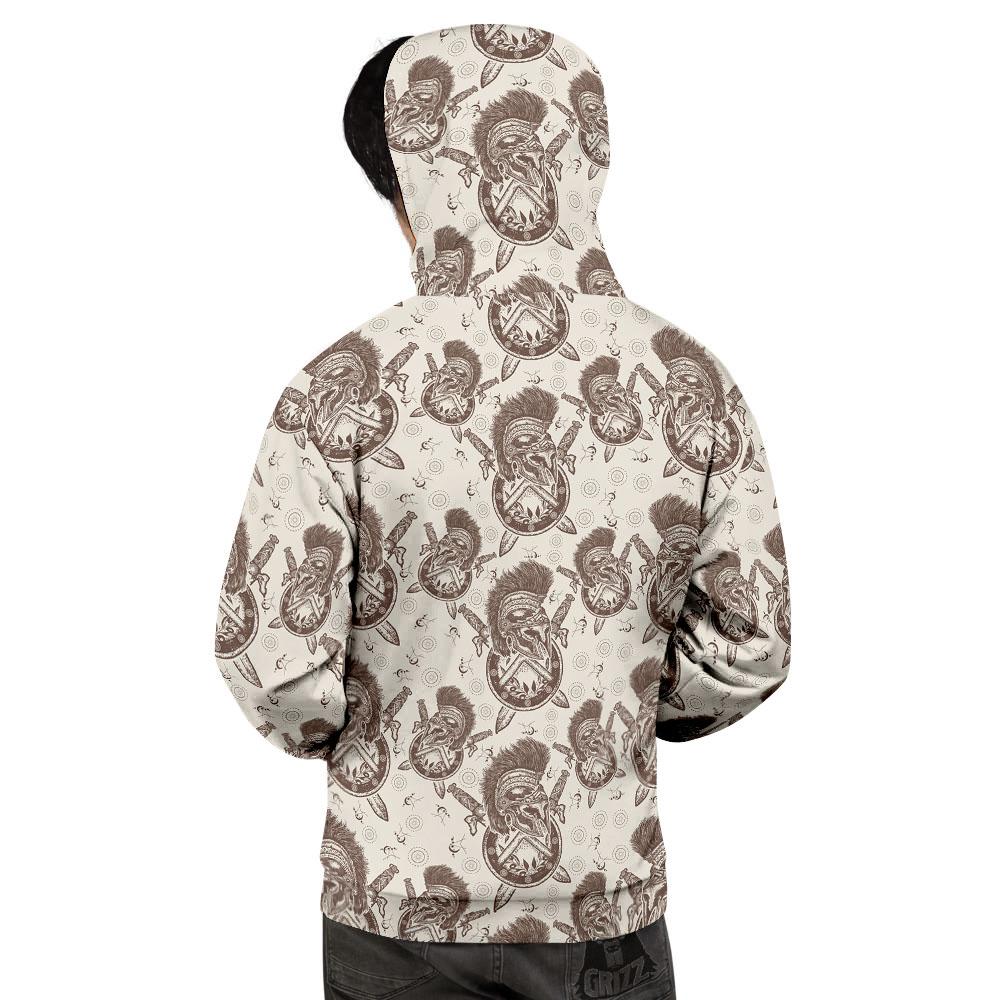 Helmet Spartan Warrior Print Pattern Men's Hoodie-grizzshop