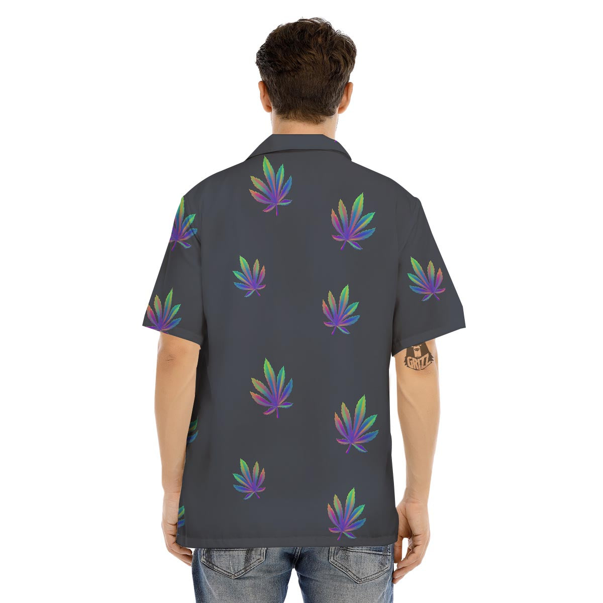 Hemp Leaves Reggae Trippy Print Pattern Men's Hawaiian Shirt-grizzshop