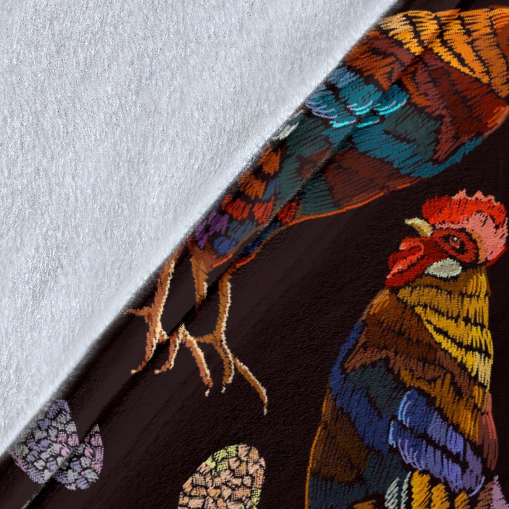 Hen Farm Chicken Eggs Pattern Print Blanket-grizzshop