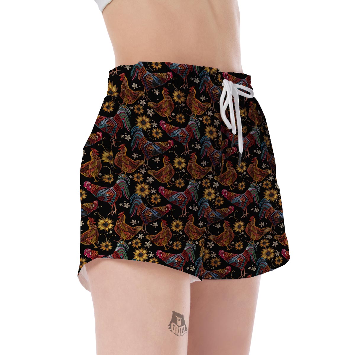 Hen Farm Chicken Eggs Pattern Print Women's Shorts-grizzshop