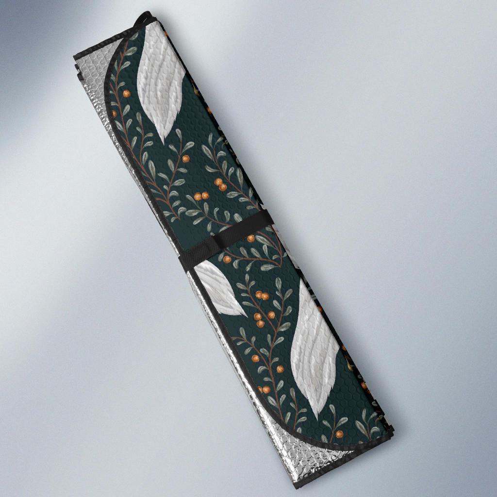 Heron Pattern Print Car Sun Shade-grizzshop
