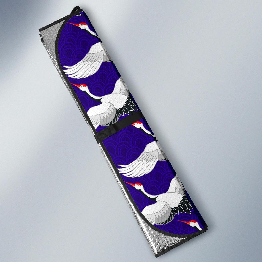 Heron Print Pattern Car Sun Shade-grizzshop