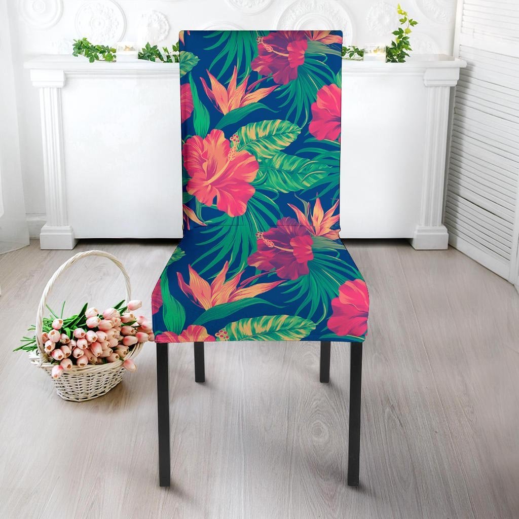 Hibiscus Hawaiian Flower Print Chair Cover-grizzshop