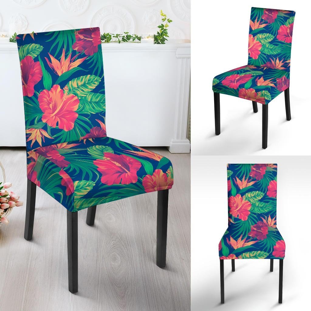 Hibiscus Hawaiian Flower Print Chair Cover-grizzshop