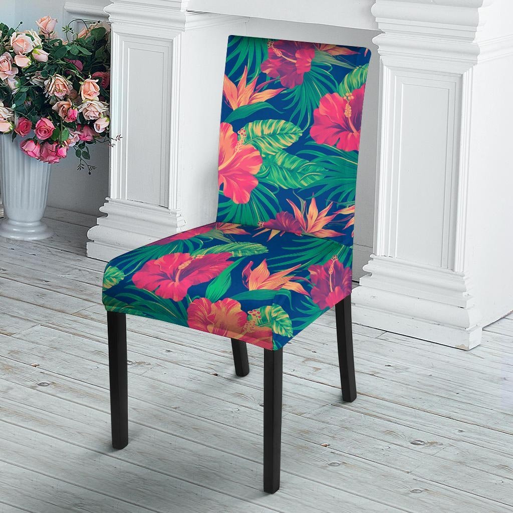 Hibiscus Hawaiian Flower Print Chair Cover-grizzshop